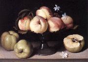 NUVOLONE, Panfilo Still-life with Peaches ag USA oil painting artist